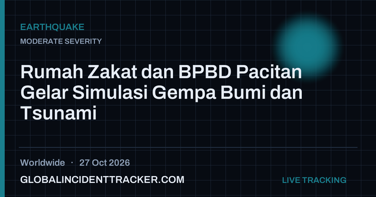 Earthquake incident in worldwide on 27 October 2026 — Global Incident Tracker report card