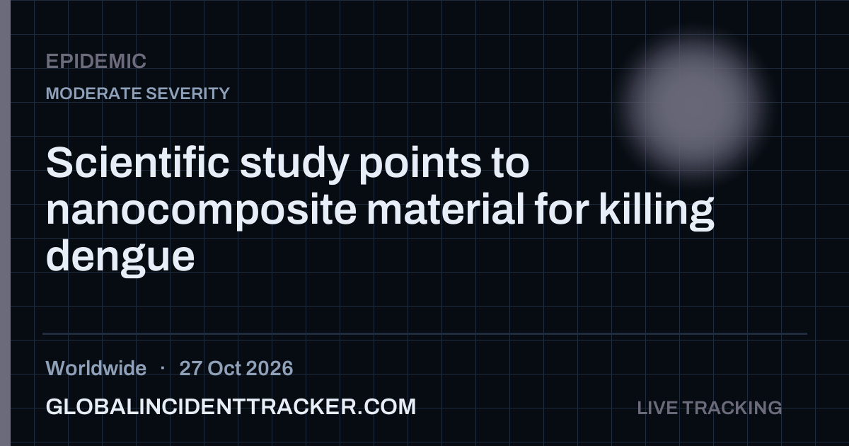 Epidemic incident in worldwide on 27 October 2026 — Global Incident Tracker report card