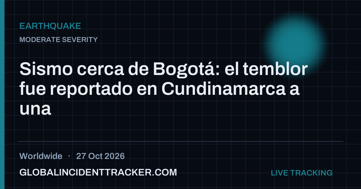 Earthquake incident in worldwide on 27 October 2026 — Global Incident Tracker report card