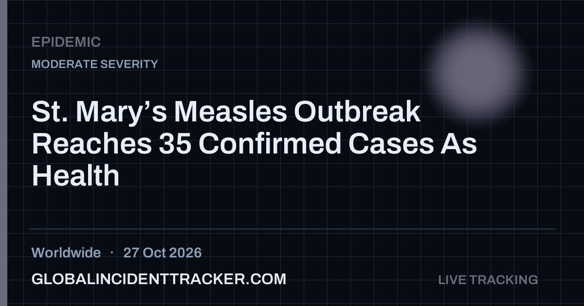 Epidemic incident in worldwide on 27 October 2026 — Global Incident Tracker report card