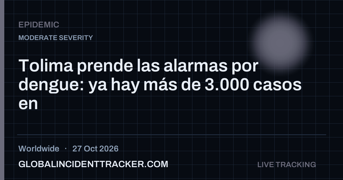 Epidemic incident in worldwide on 27 October 2026 — Global Incident Tracker report card
