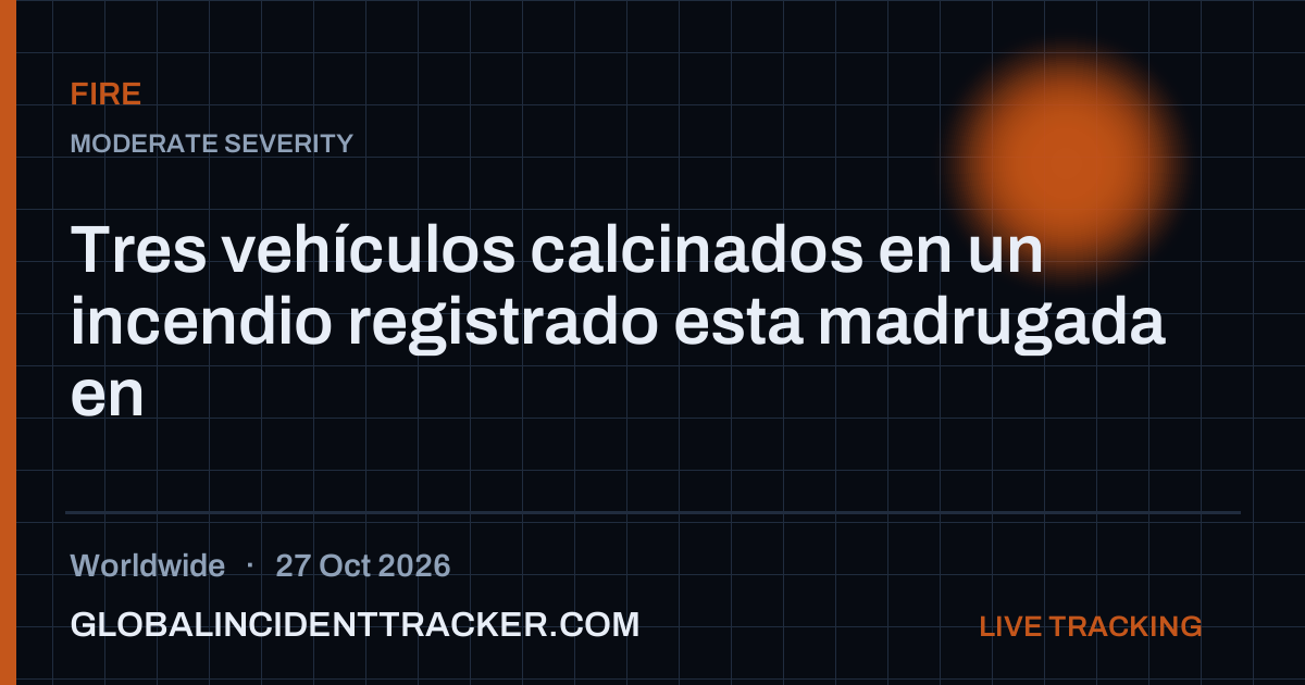 Fire incident in worldwide on 27 October 2026 — Global Incident Tracker report card
