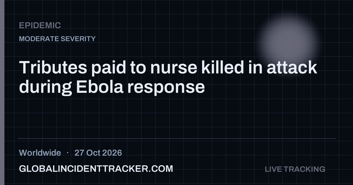 Epidemic incident in worldwide on 27 October 2026 — Global Incident Tracker report card