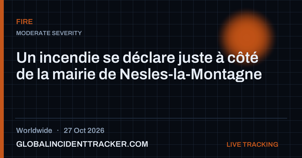 Fire incident in worldwide on 27 October 2026 — Global Incident Tracker report card