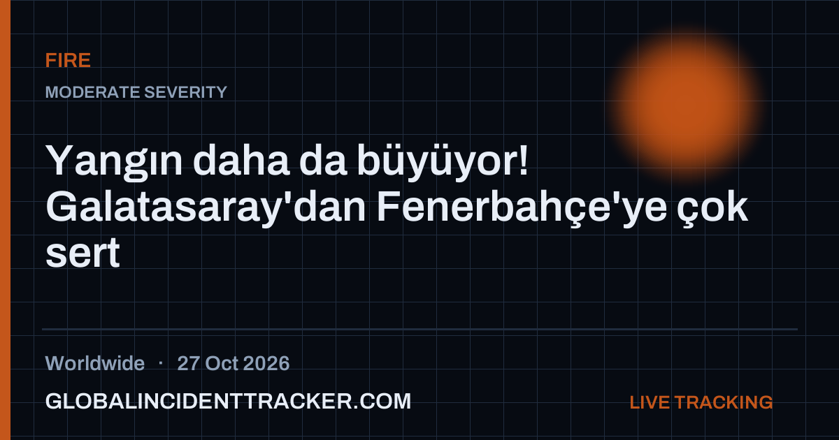 Fire incident in worldwide on 27 October 2026 — Global Incident Tracker report card