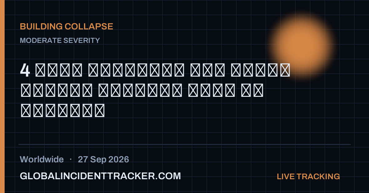 Building Collapse incident in worldwide on 27 September 2026 — Global Incident Tracker report card