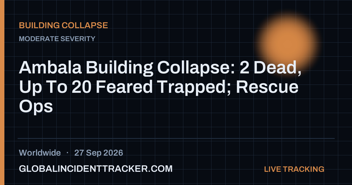 Building Collapse incident in worldwide on 27 September 2026 — Global Incident Tracker report card