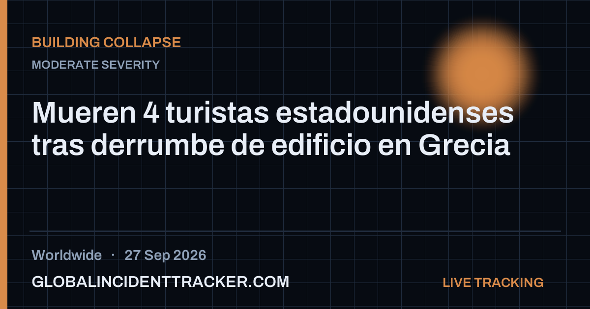 Building Collapse incident in worldwide on 27 September 2026 — Global Incident Tracker report card