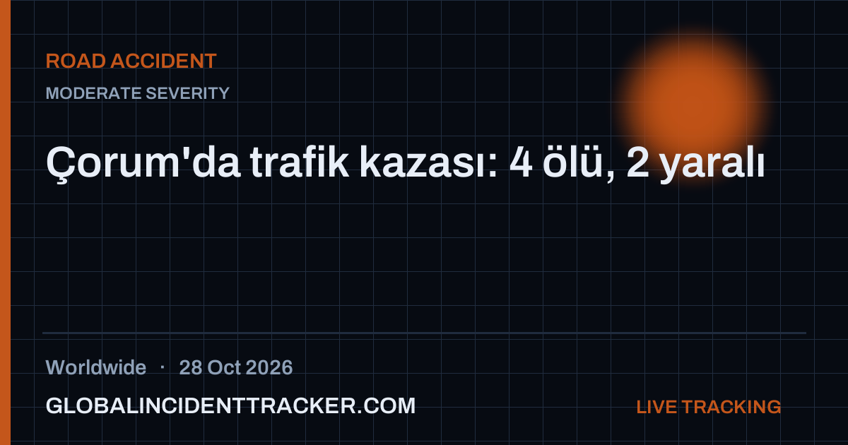 Road Accident incident in worldwide on 28 October 2026 — Global Incident Tracker report card
