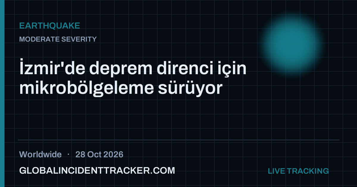 Earthquake incident in worldwide on 28 October 2026 — Global Incident Tracker report card