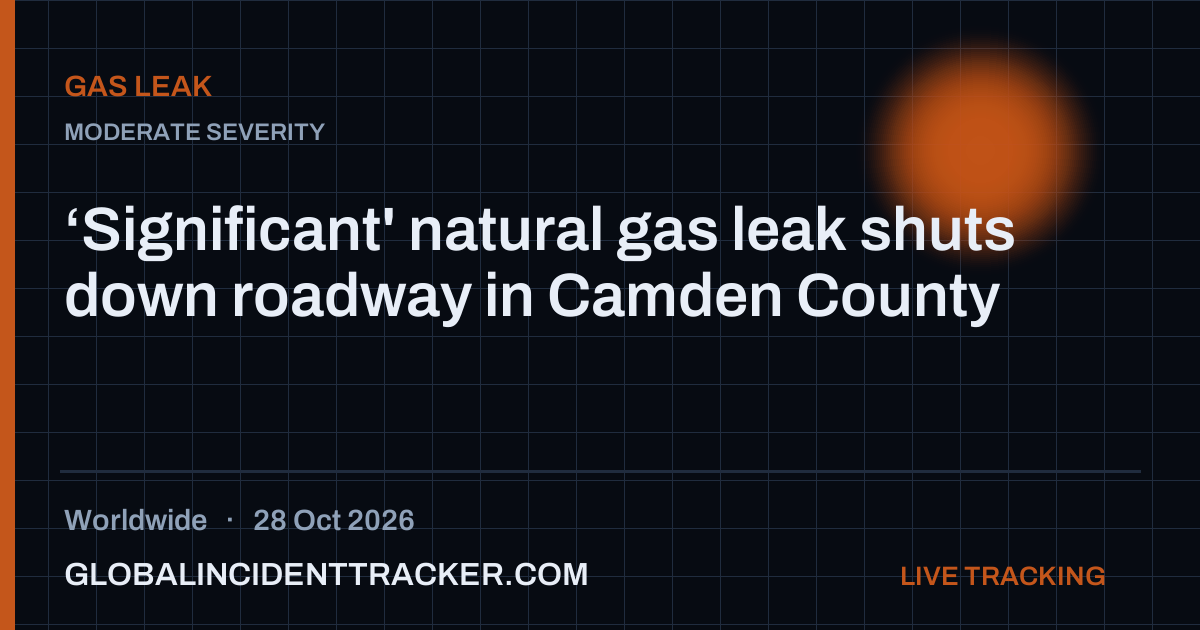 Gas Leak incident in worldwide on 28 October 2026 — Global Incident Tracker report card