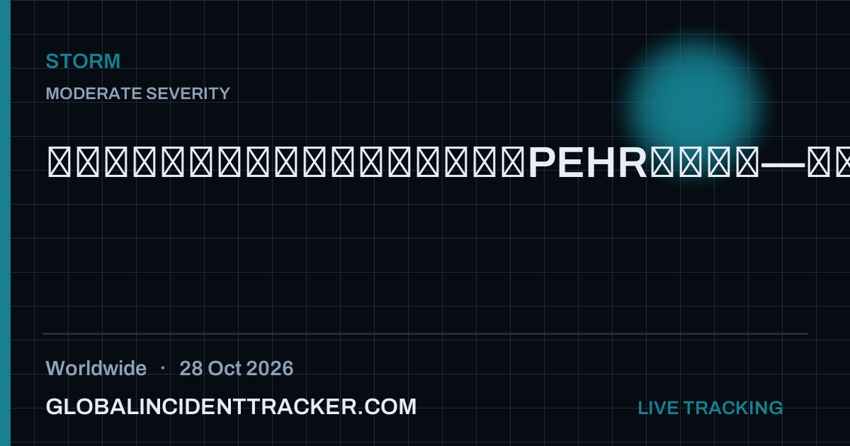 Storm incident in worldwide on 28 October 2026 — Global Incident Tracker report card