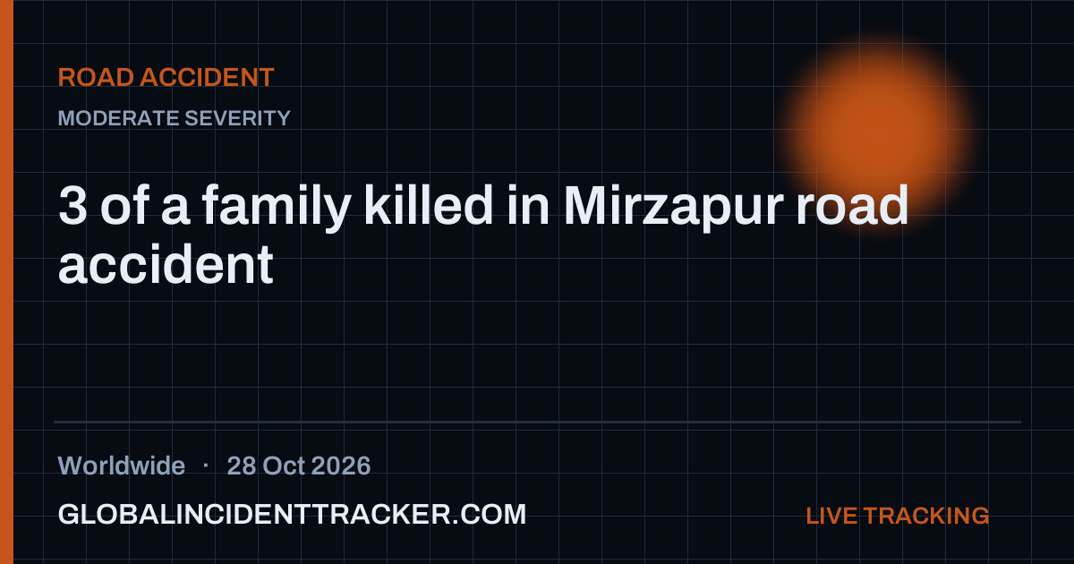 Road Accident incident in worldwide on 28 October 2026 — Global Incident Tracker report card