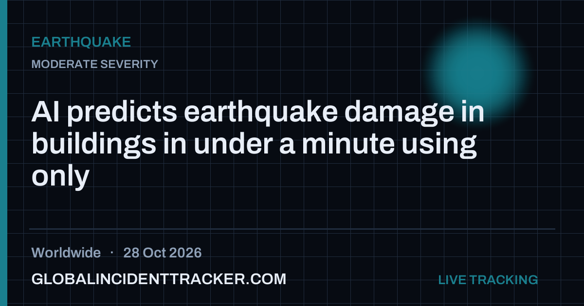 Earthquake incident in worldwide on 28 October 2026 — Global Incident Tracker report card