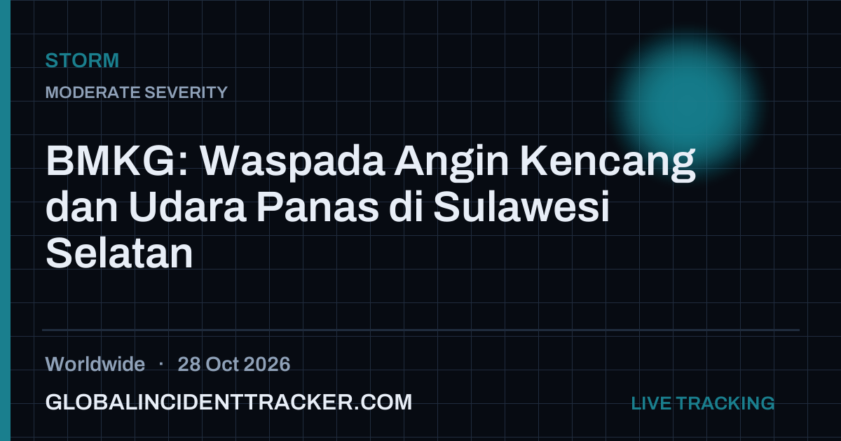 Storm incident in worldwide on 28 October 2026 — Global Incident Tracker report card