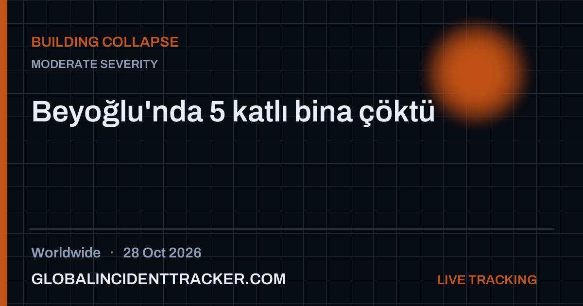 Beyoğlu'nda 5 katlı bina çöktü — 28 October 2026