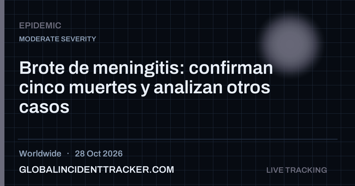 Epidemic incident in worldwide on 28 October 2026 — Global Incident Tracker report card