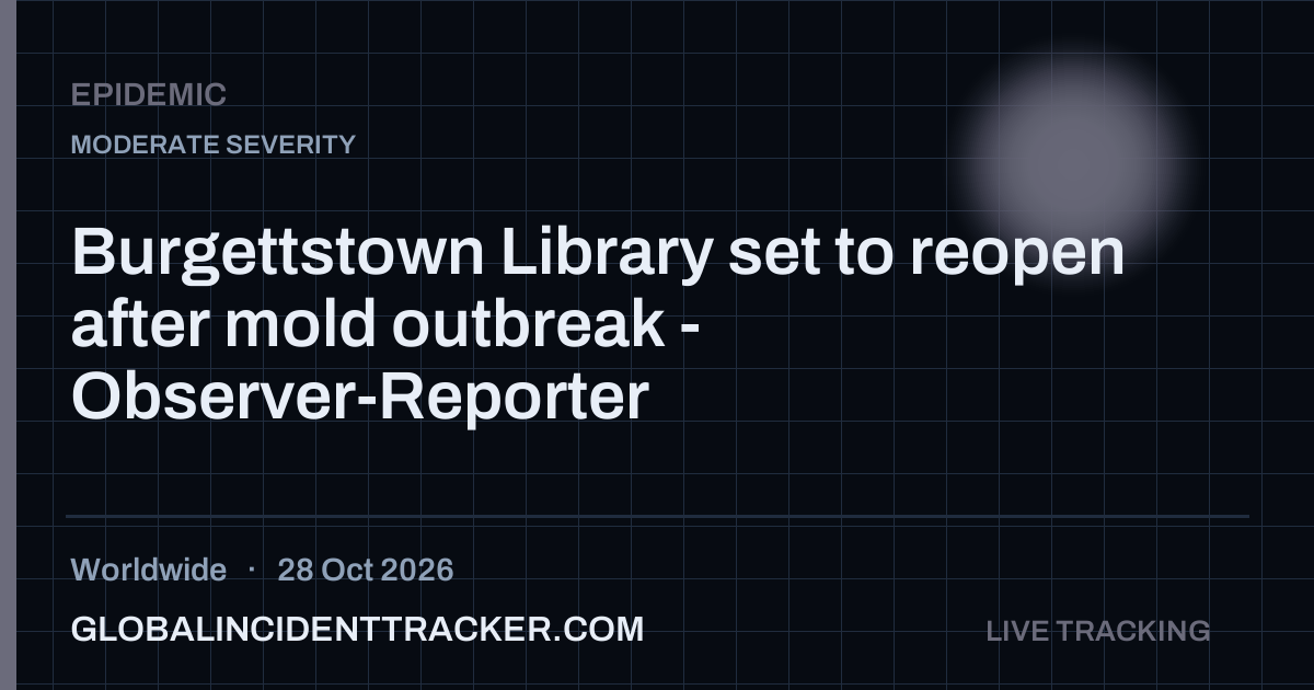 Epidemic incident in worldwide on 28 October 2026 — Global Incident Tracker report card