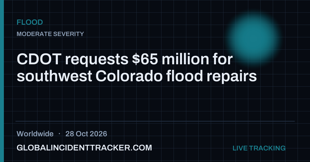 CDOT requests $65 million for southwest Colorado flood repairs — 28 ...