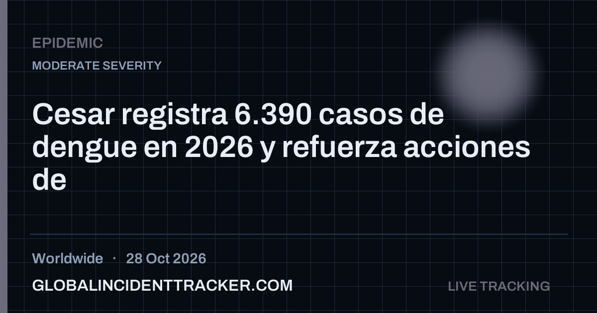Epidemic incident in worldwide on 28 October 2026 — Global Incident Tracker report card