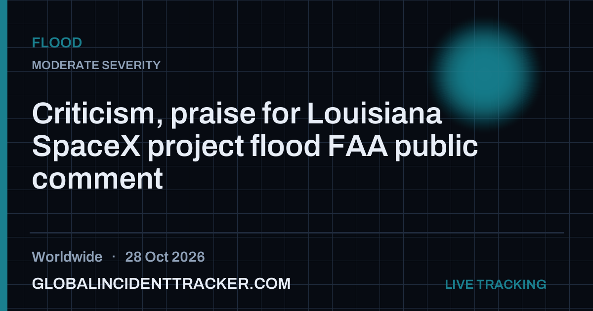 Flood incident in worldwide on 28 October 2026 — Global Incident Tracker report card