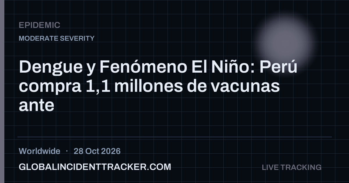 Epidemic incident in worldwide on 28 October 2026 — Global Incident Tracker report card