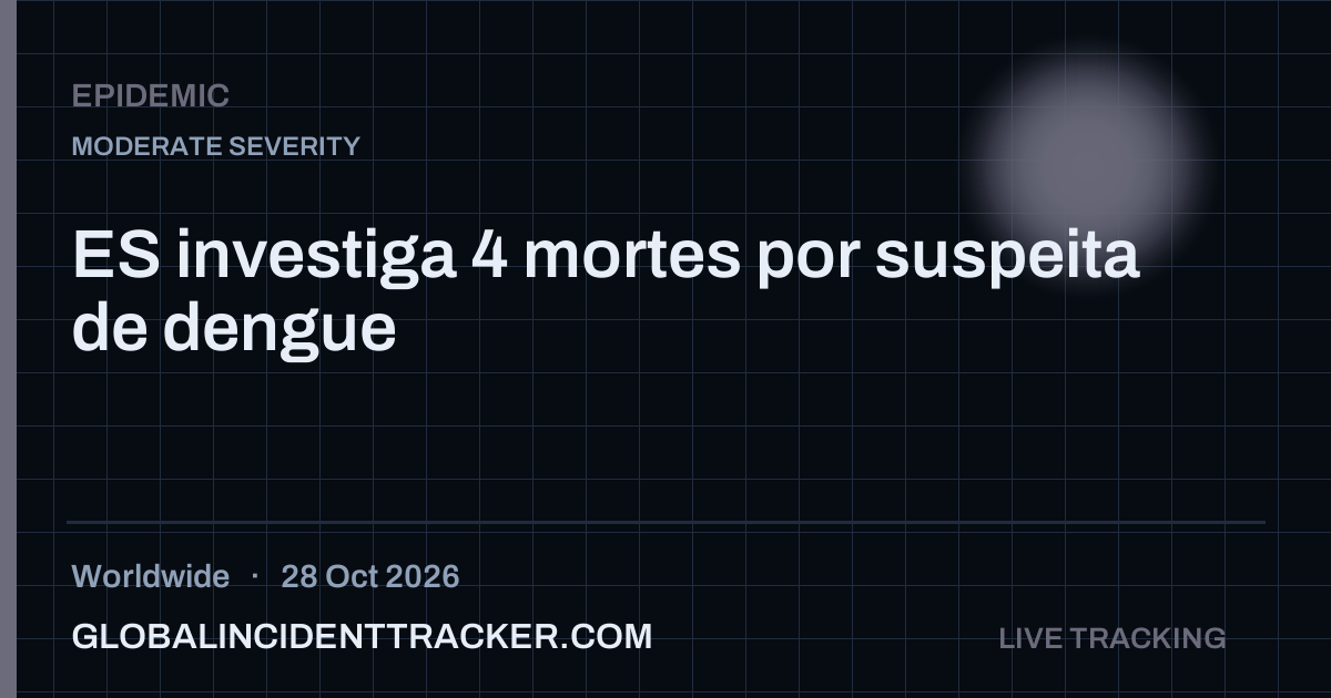 Epidemic incident in worldwide on 28 October 2026 — Global Incident Tracker report card