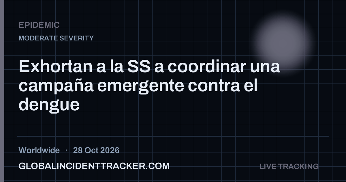 Epidemic incident in worldwide on 28 October 2026 — Global Incident Tracker report card