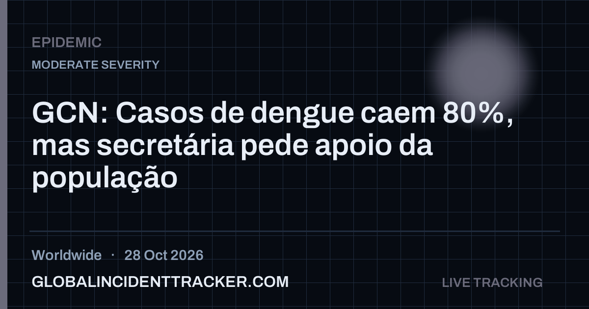 Epidemic incident in worldwide on 28 October 2026 — Global Incident Tracker report card