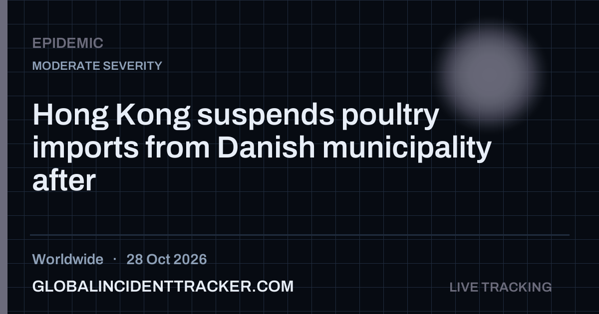 Epidemic incident in worldwide on 28 October 2026 — Global Incident Tracker report card