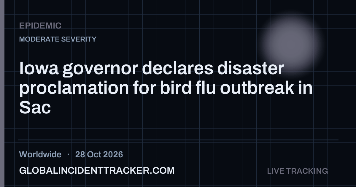Epidemic incident in worldwide on 28 October 2026 — Global Incident Tracker report card