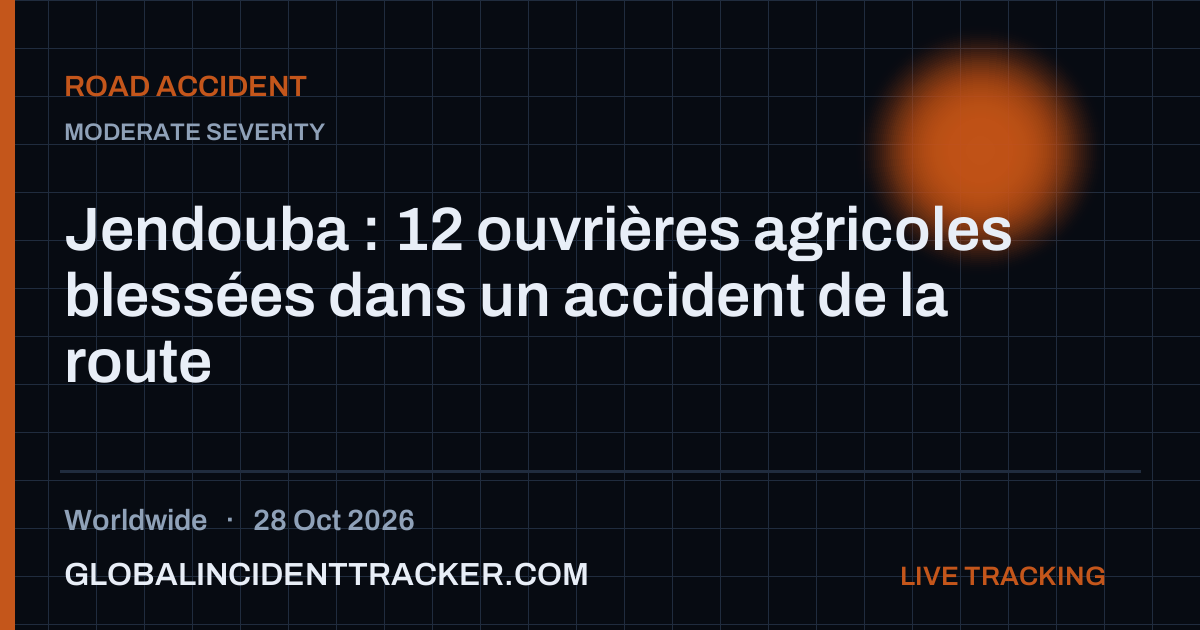 Road Accident incident in worldwide on 28 October 2026 — Global Incident Tracker report card
