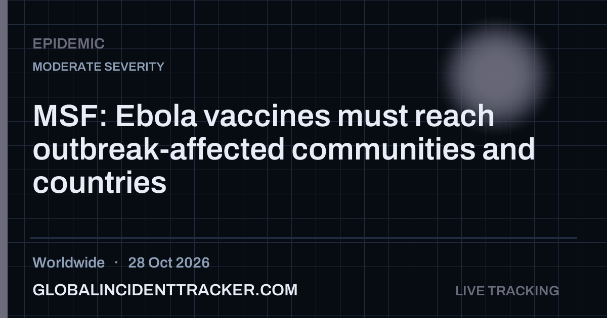 Epidemic incident in worldwide on 28 October 2026 — Global Incident Tracker report card