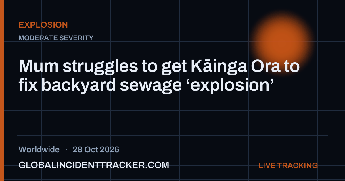 Explosion incident in worldwide on 28 October 2026 — Global Incident Tracker report card