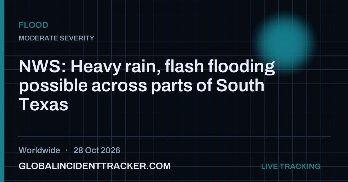 Flood incident in worldwide on 28 October 2026 — Global Incident Tracker report card