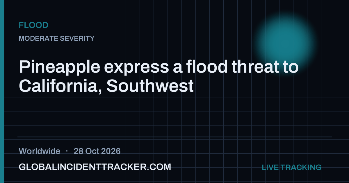 Flood incident in worldwide on 28 October 2026 — Global Incident Tracker report card