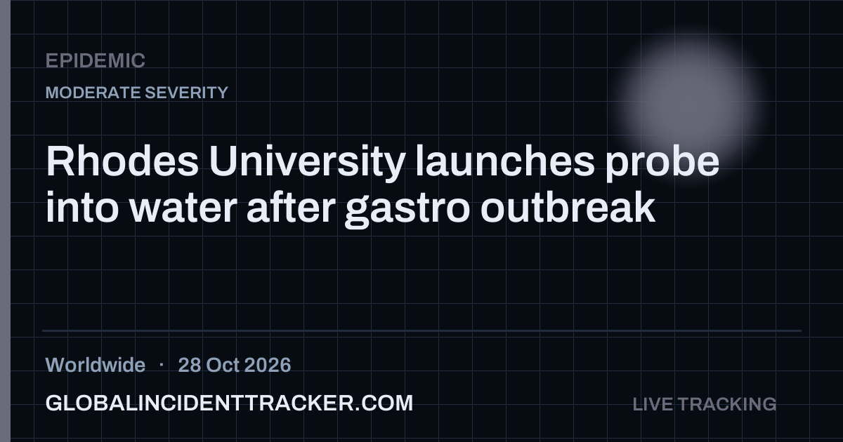 Epidemic incident in worldwide on 28 October 2026 — Global Incident Tracker report card