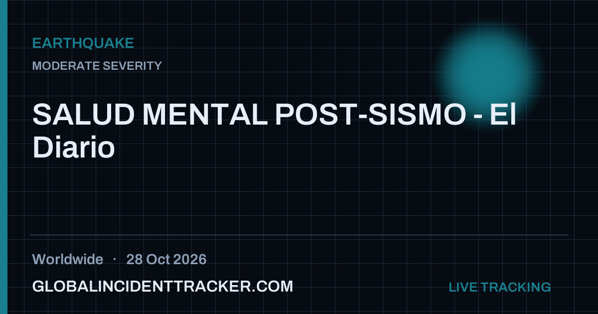 Earthquake incident in worldwide on 28 October 2026 — Global Incident Tracker report card