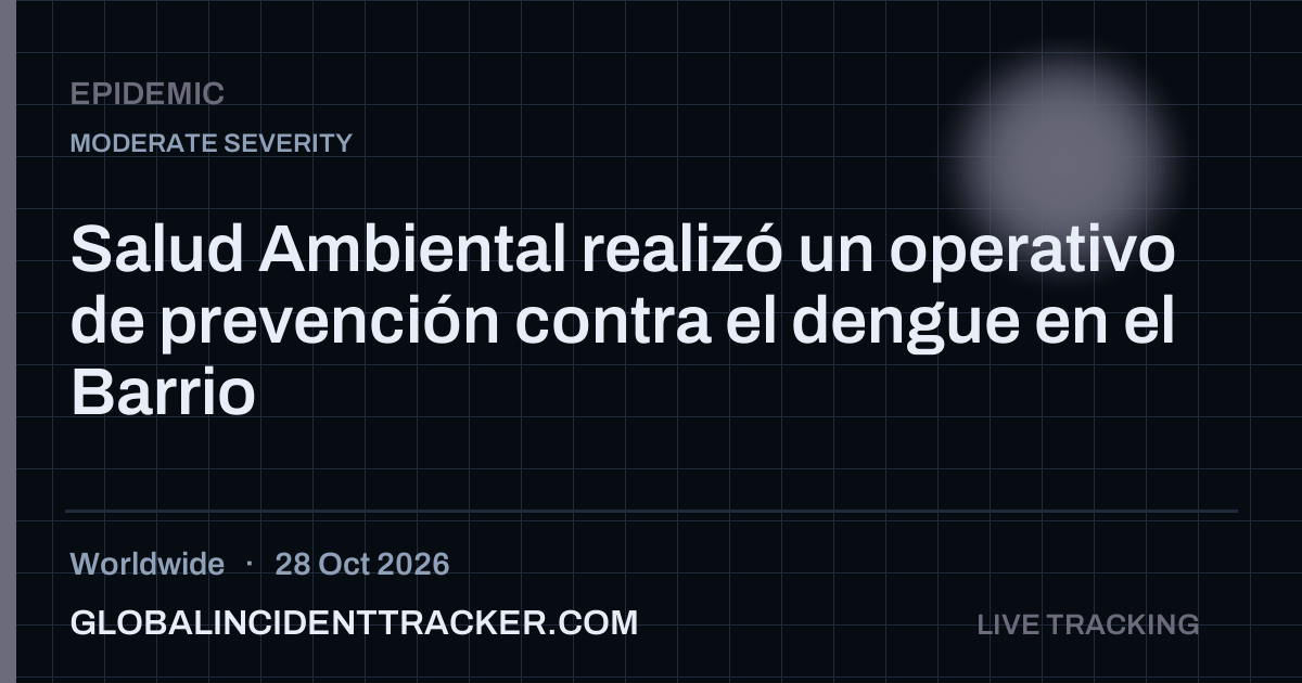 Epidemic incident in worldwide on 28 October 2026 — Global Incident Tracker report card