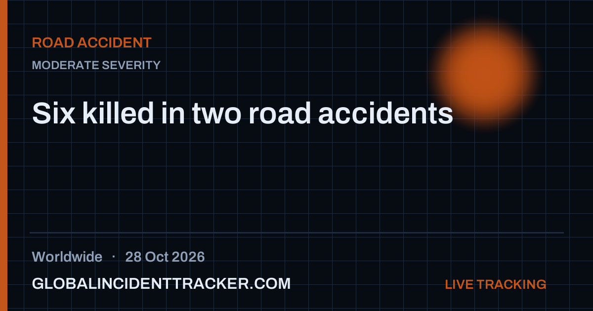 Road Accident incident in worldwide on 28 October 2026 — Global Incident Tracker report card