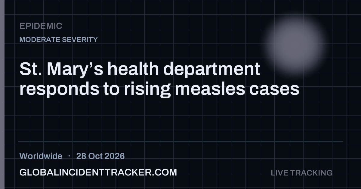 Epidemic incident in worldwide on 28 October 2026 — Global Incident Tracker report card