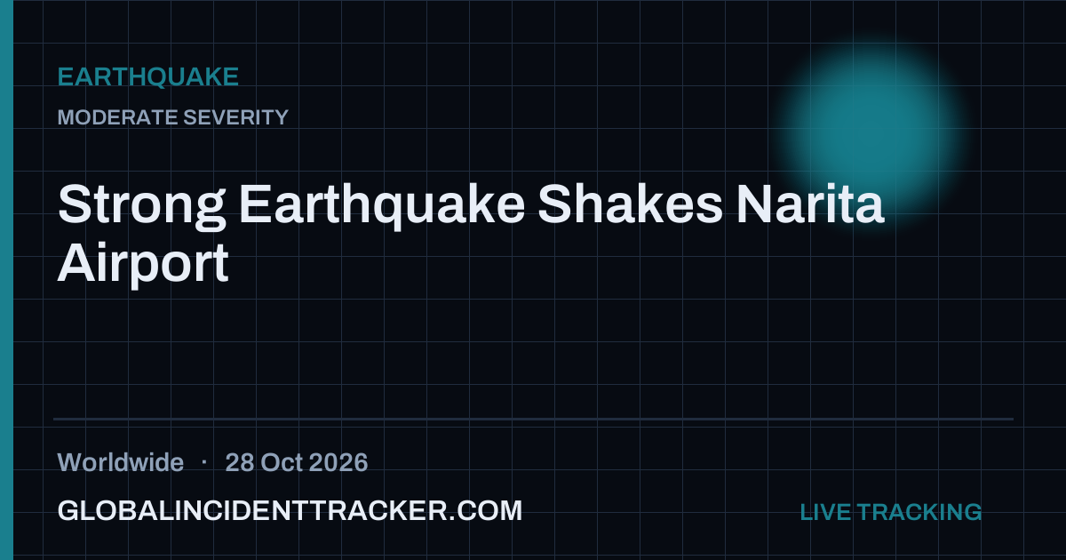 Earthquake incident in worldwide on 28 October 2026 — Global Incident Tracker report card