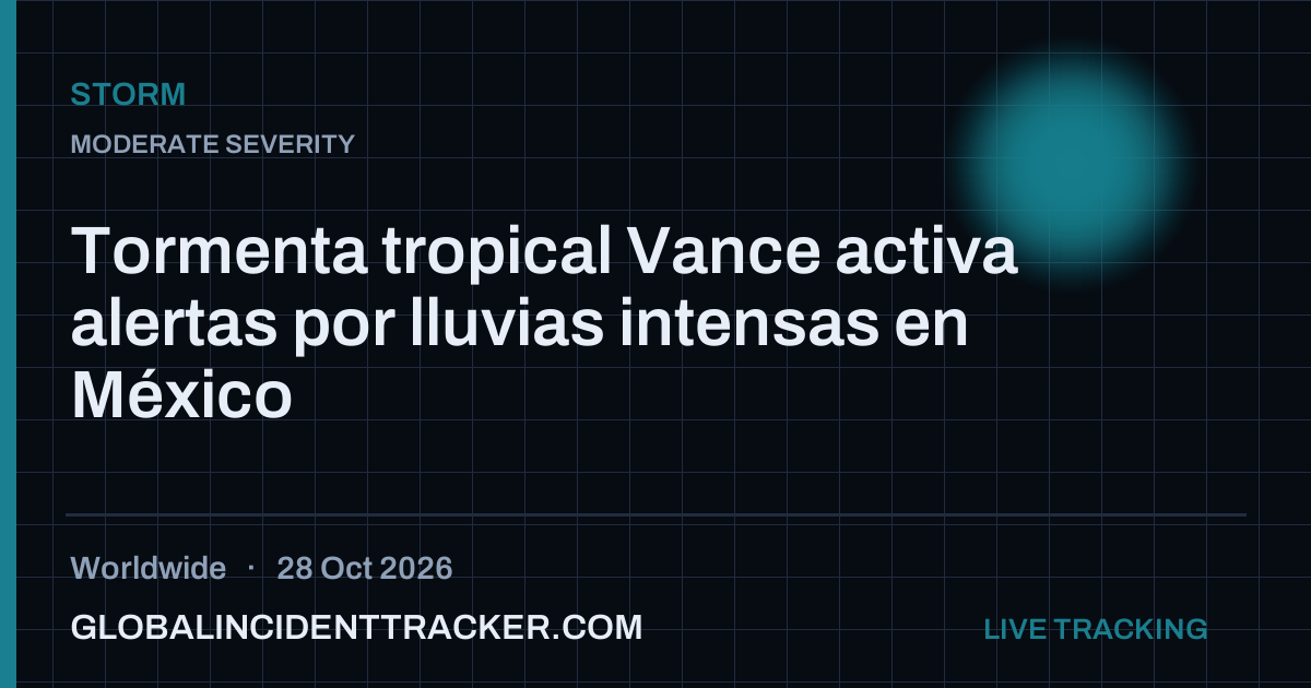 Tormenta tropical Vance activa alertas por lluvias intensas en México ...