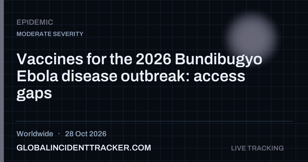 Epidemic incident in worldwide on 28 October 2026 — Global Incident Tracker report card