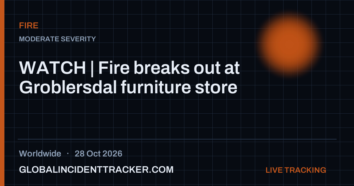 WATCH | Fire breaks out at Groblersdal furniture store — 28 October 2026