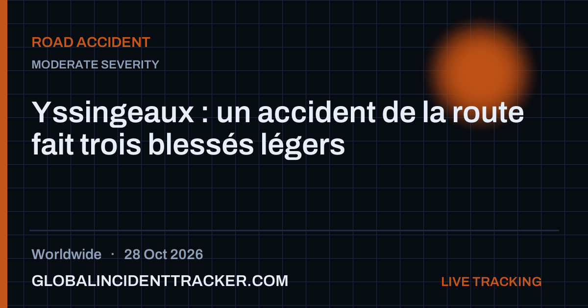 Road Accident incident in worldwide on 28 October 2026 — Global Incident Tracker report card