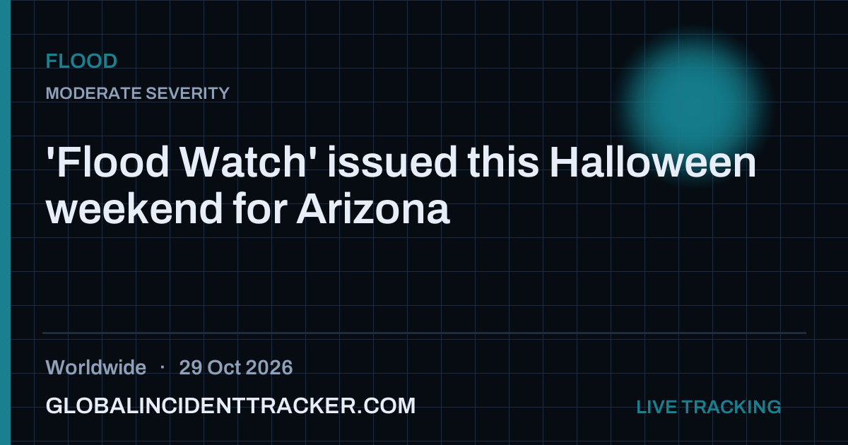 Flood incident in worldwide on 29 October 2026 — Global Incident Tracker report card