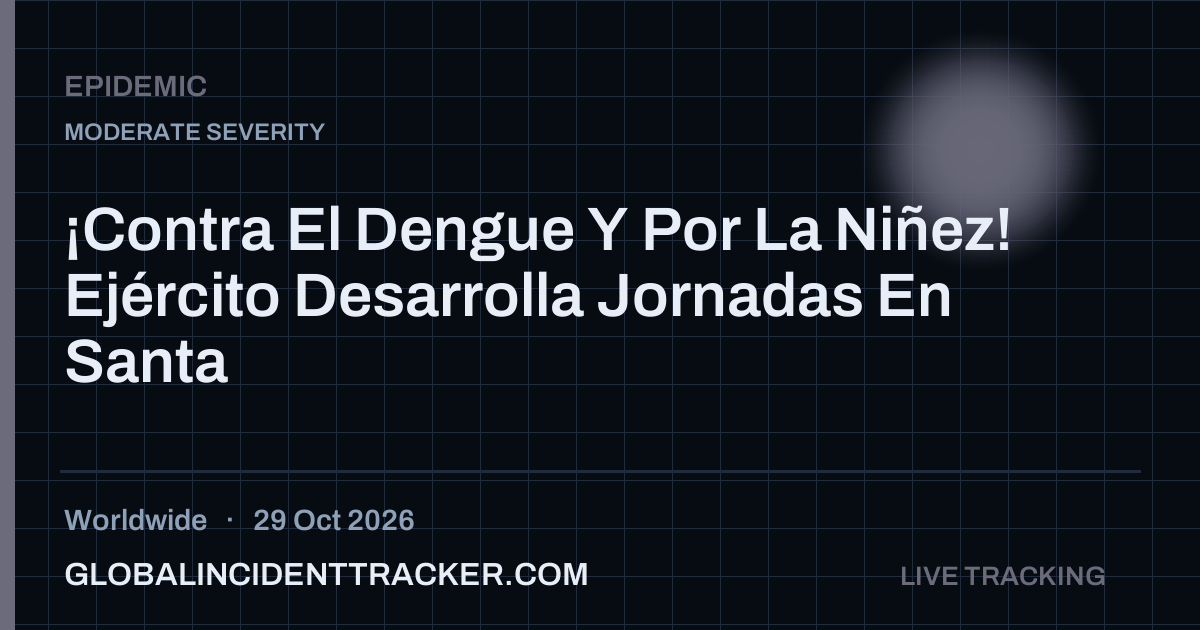 Epidemic incident in worldwide on 29 October 2026 — Global Incident Tracker report card
