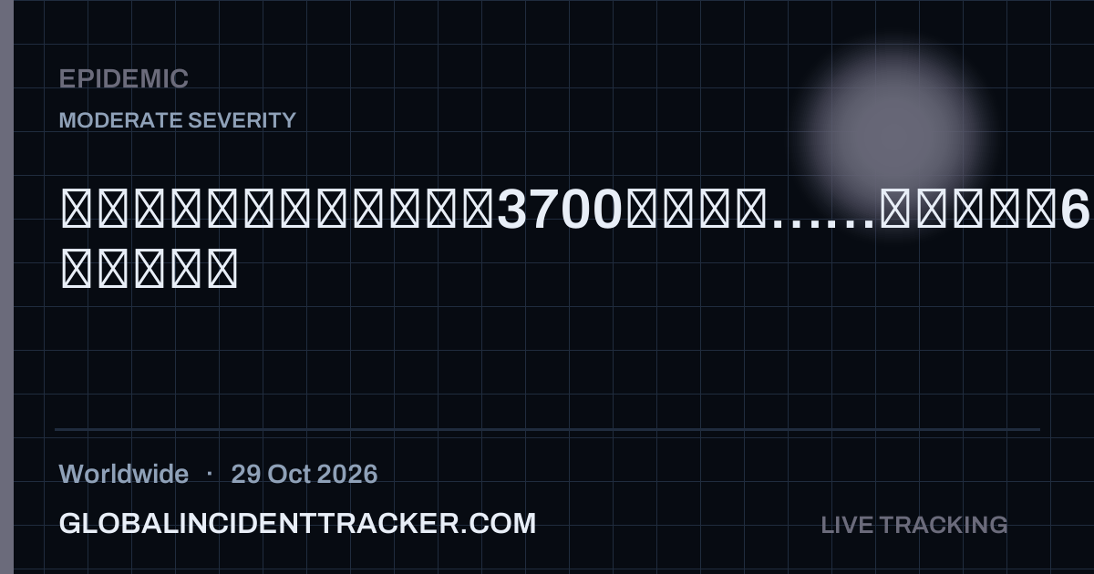 Epidemic incident in worldwide on 29 October 2026 — Global Incident Tracker report card