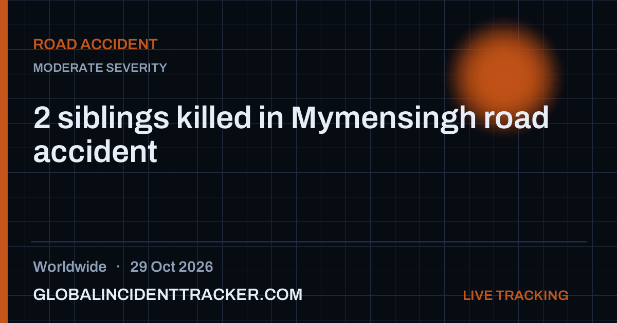 Road Accident incident in worldwide on 29 October 2026 — Global Incident Tracker report card